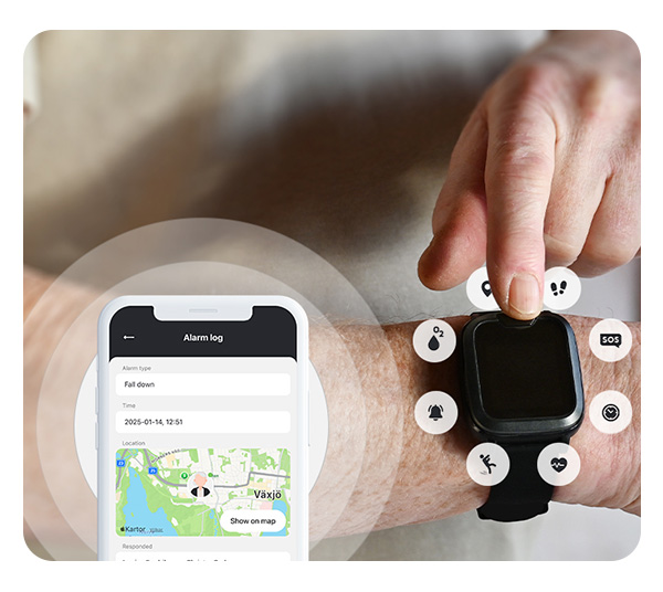 GPS alarm on a bracelet 