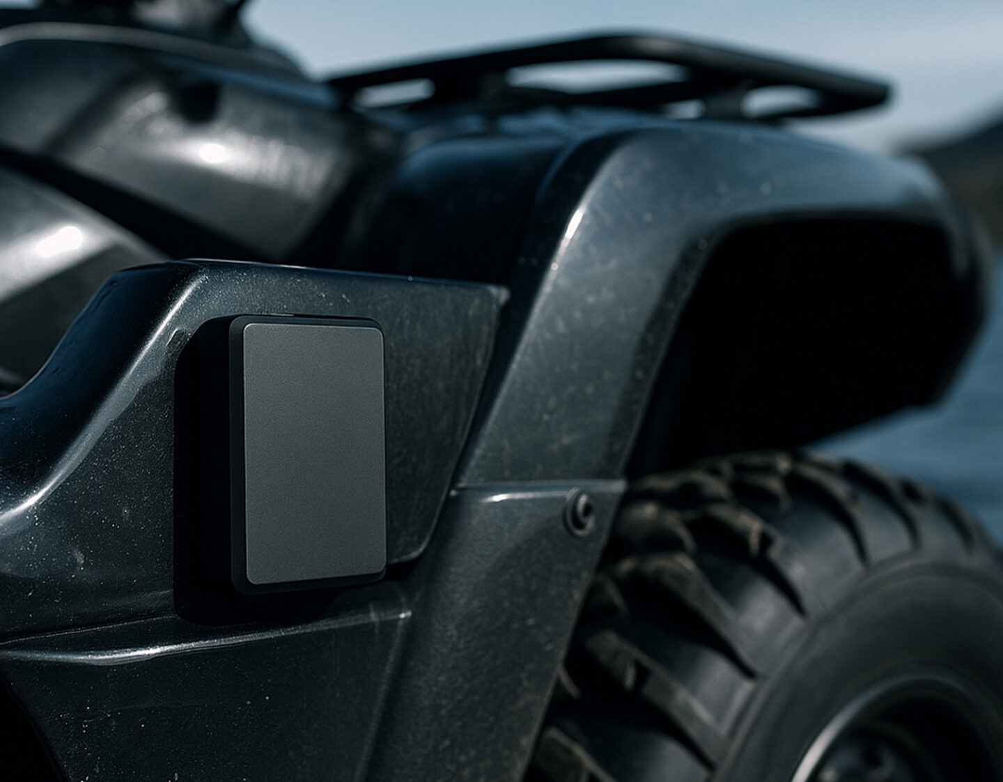 MiniFinder Xtreme mounted on an ATV for reliable tracking in rough terrain.