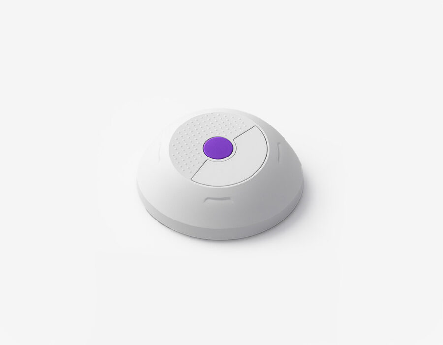 MiniFinder Beacon device used for improved indoor positioning and extended battery life, enhancing accuracy in areas with weak GPS signal.