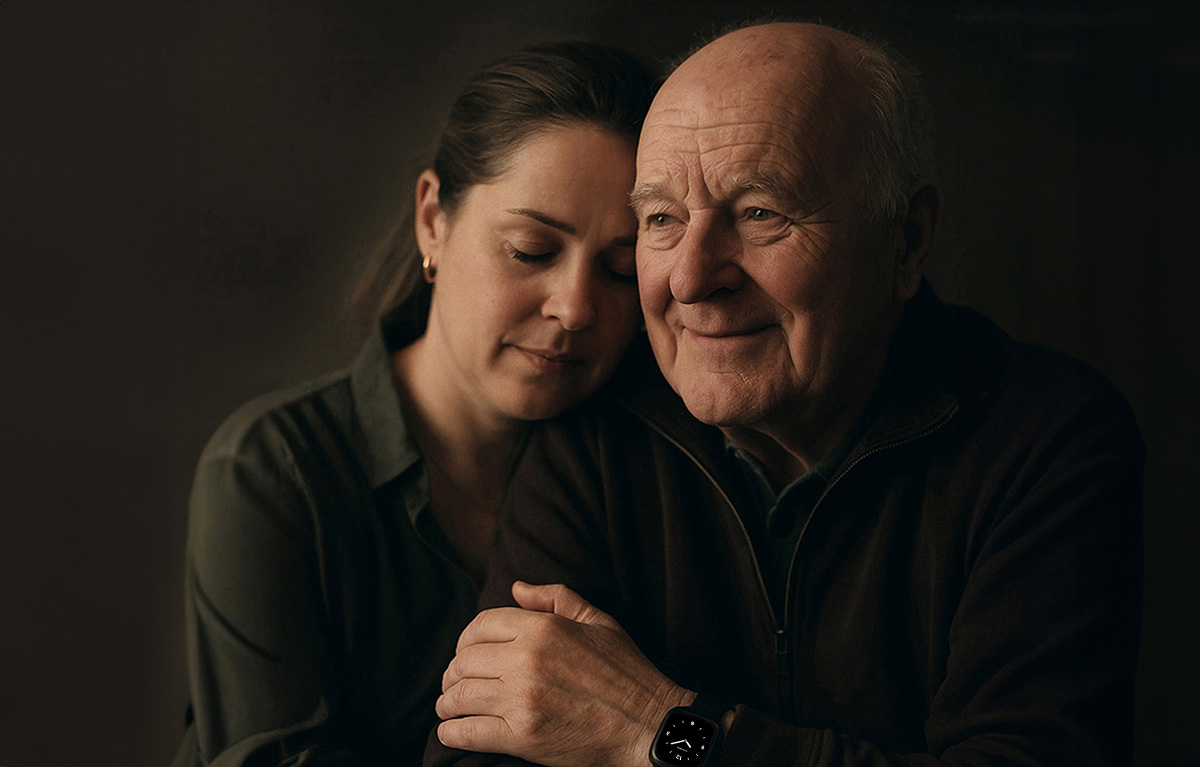 MiniFinder Watch personal safety watch shown on white background, displaying smart design and safety features for everyday use.