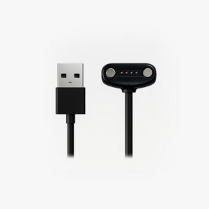 MiniFinder Pico magnetic USB charging cable with connector and USB plug, shown on white background.