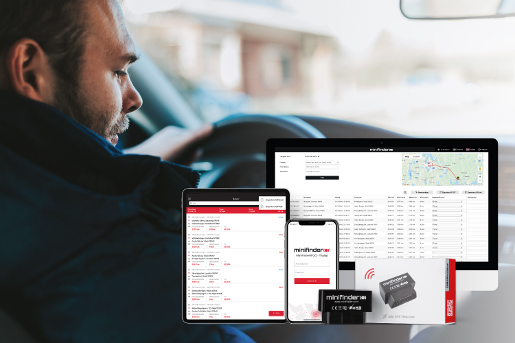 Electronic triplog displaying automatically recorded trips and driving data