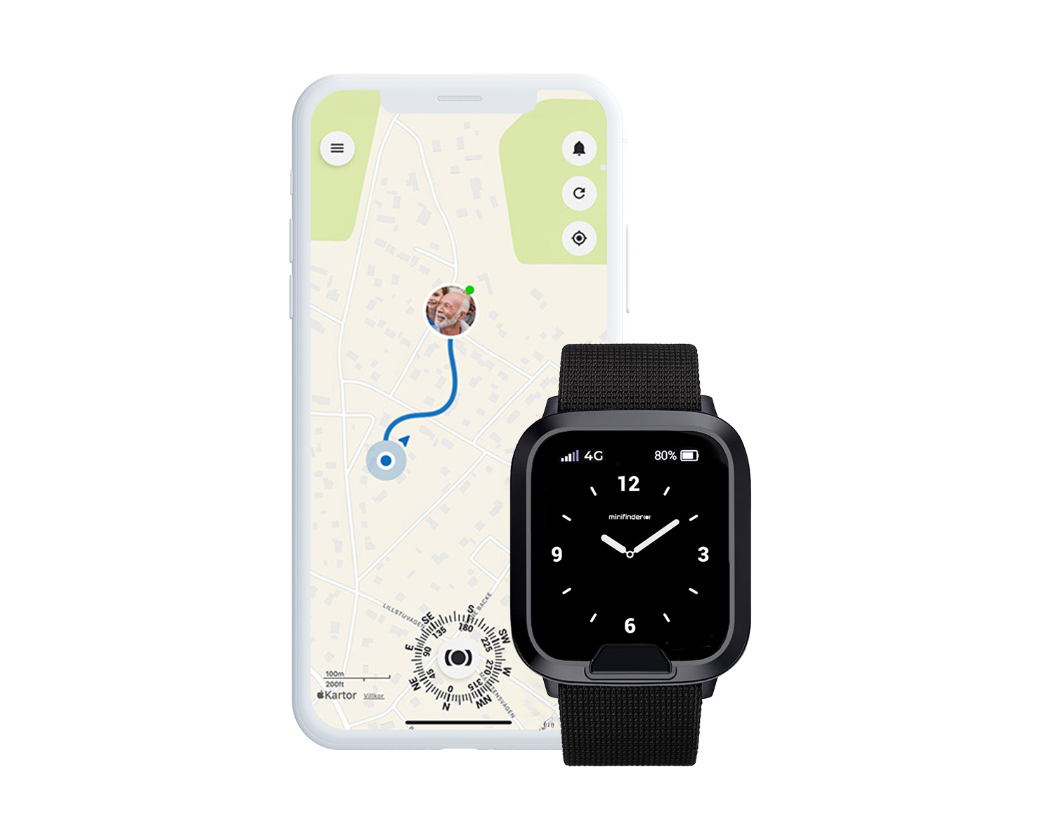 MiniFinder Watch Wearable Safety Watch Elderly