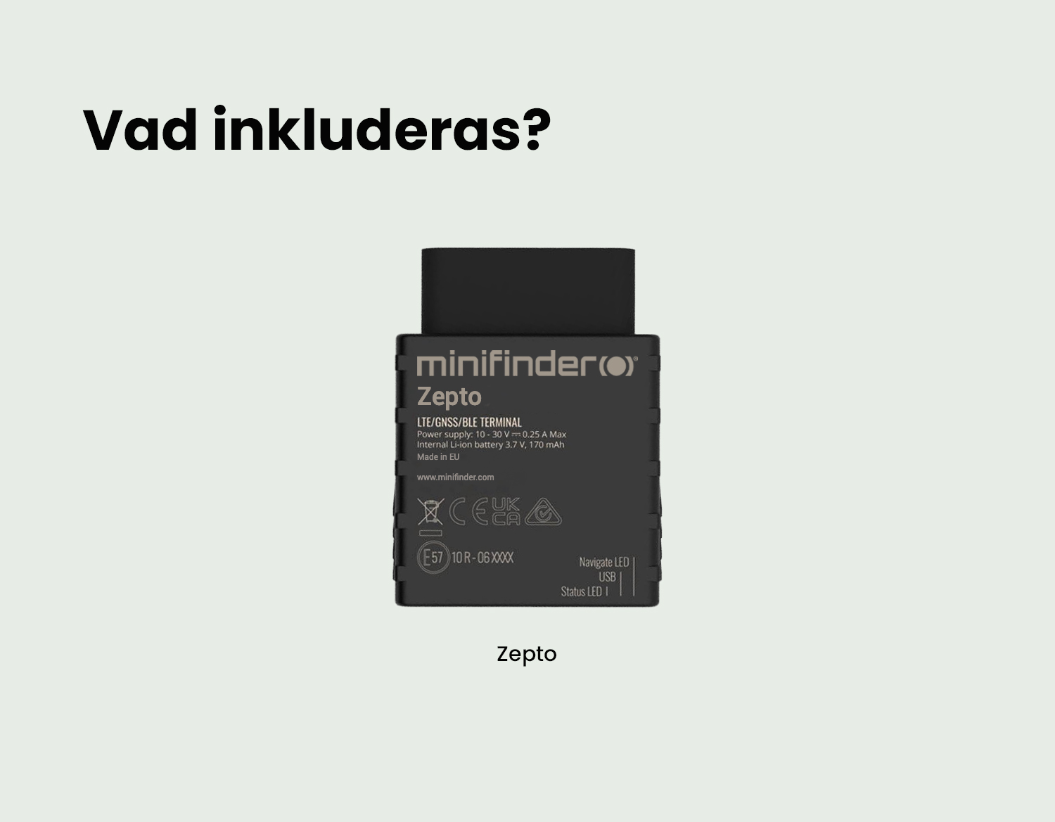 Paketets innehåll Zepto GPS tracker och app