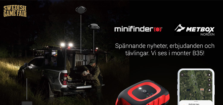 MiniFinder ställer ut sina jaktprodukter på Swedish Game Fair och visar hur jägare kan få bättre överblick och tryggare jakt.