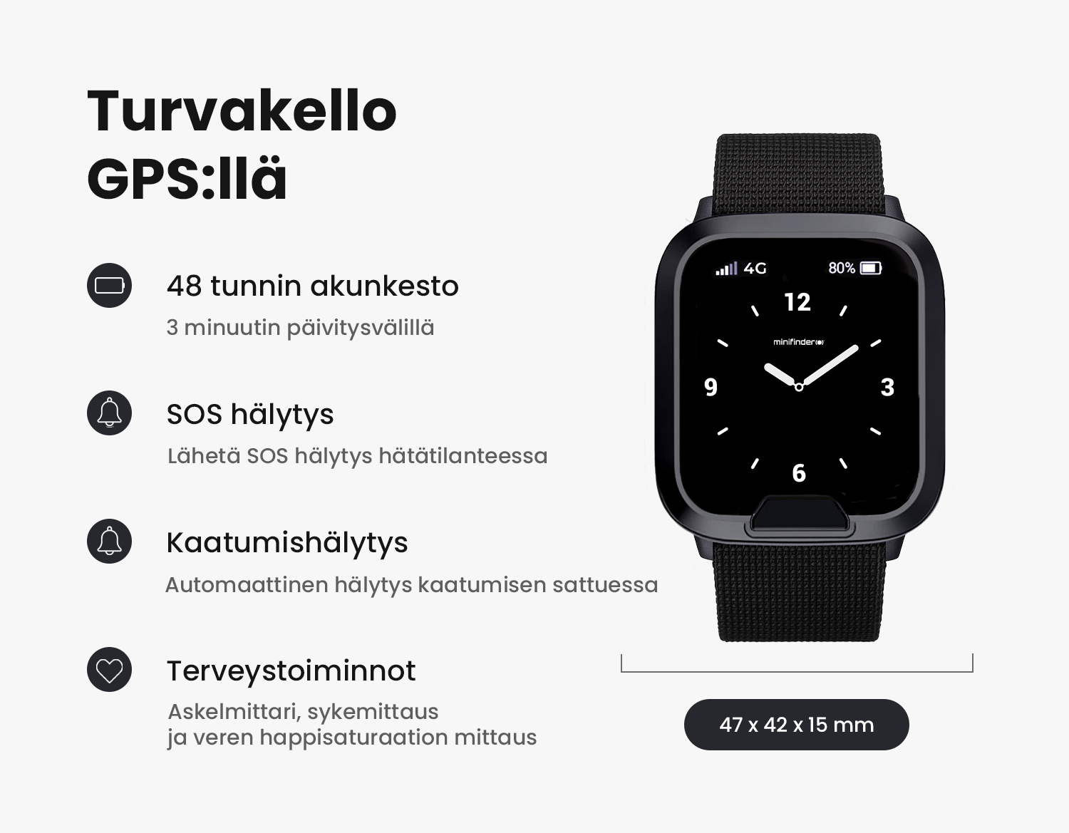 Kellon tekniset tiedot