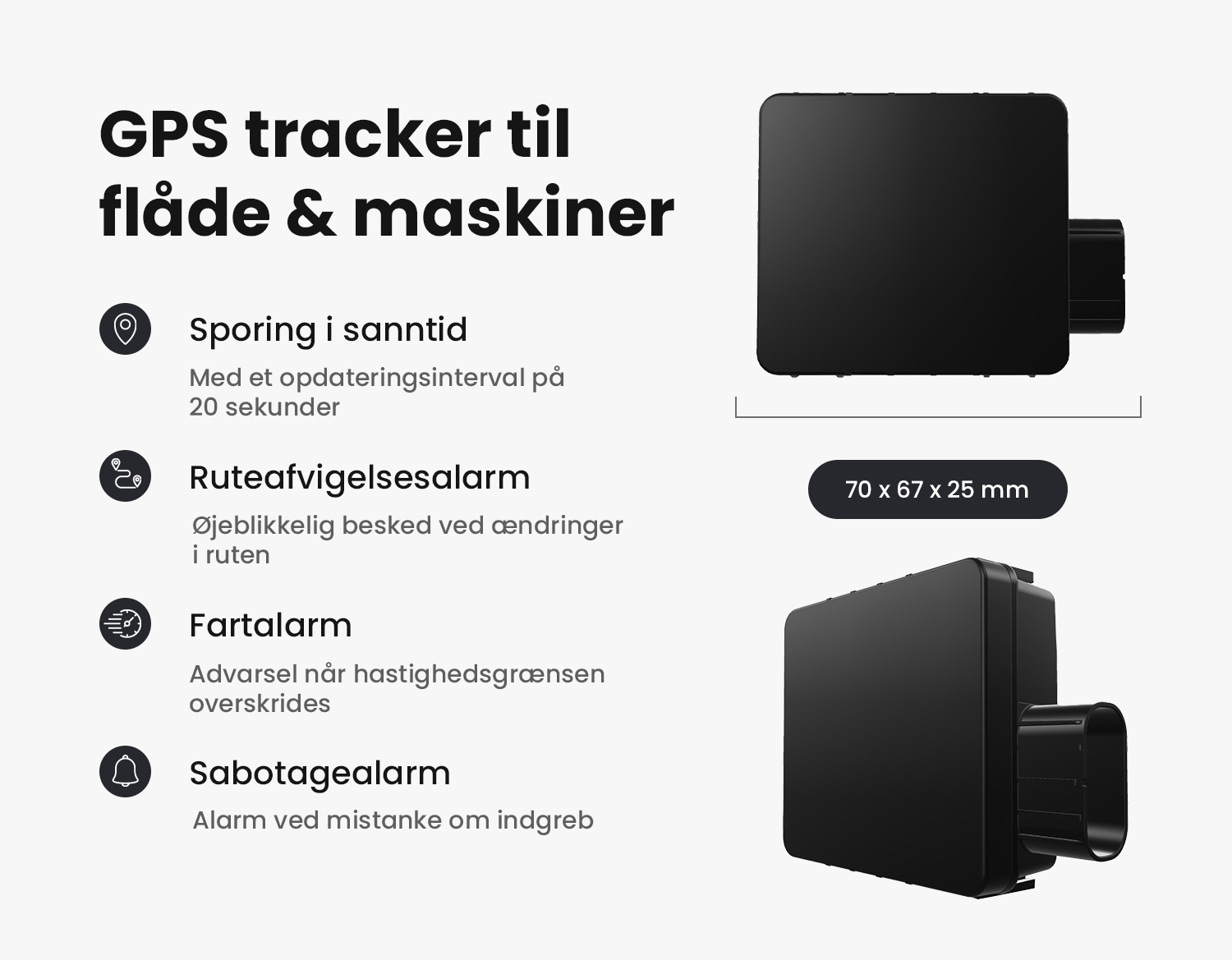 Xero GPS tracker med viste funktioner