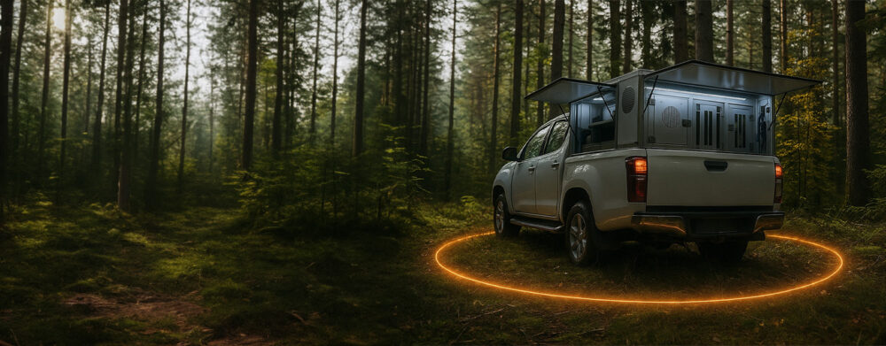 Kuva autosta jossa on lämpötilavalvonta ja varkaussuoja