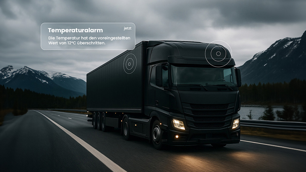 LKW mit GPS Tracker zur Frachtverfolgung und Logistiküberwachung