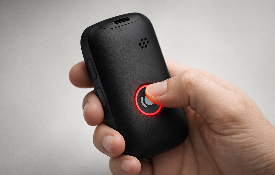 MiniFinder Nox makes it easy to raise an alarm when needed.