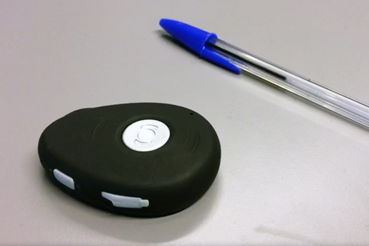 MiniFinder Pico GPS alarm device shown up close
