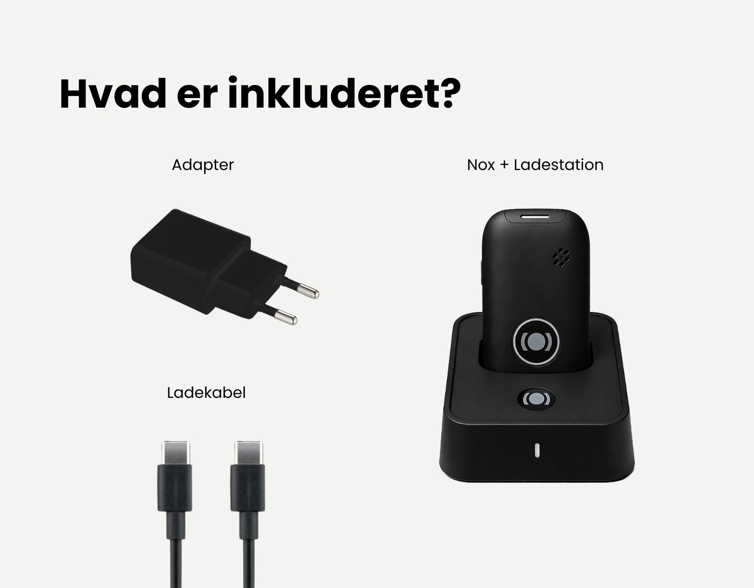 Billede af Nox med pakkeindhold