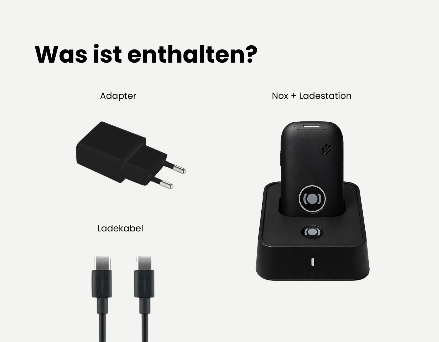 Bild von Nox mit Verpackungsinhalt