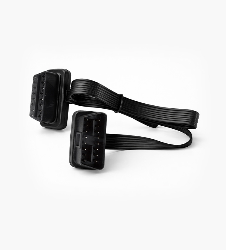 OBD extension cable for flexible in-car installation