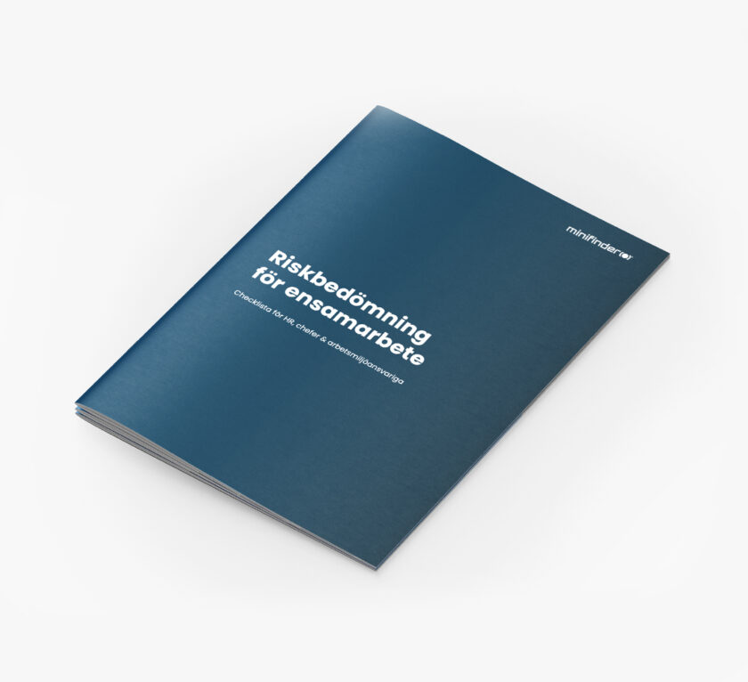 Dokument med checklista för riskbedömning vid ensamarbete.