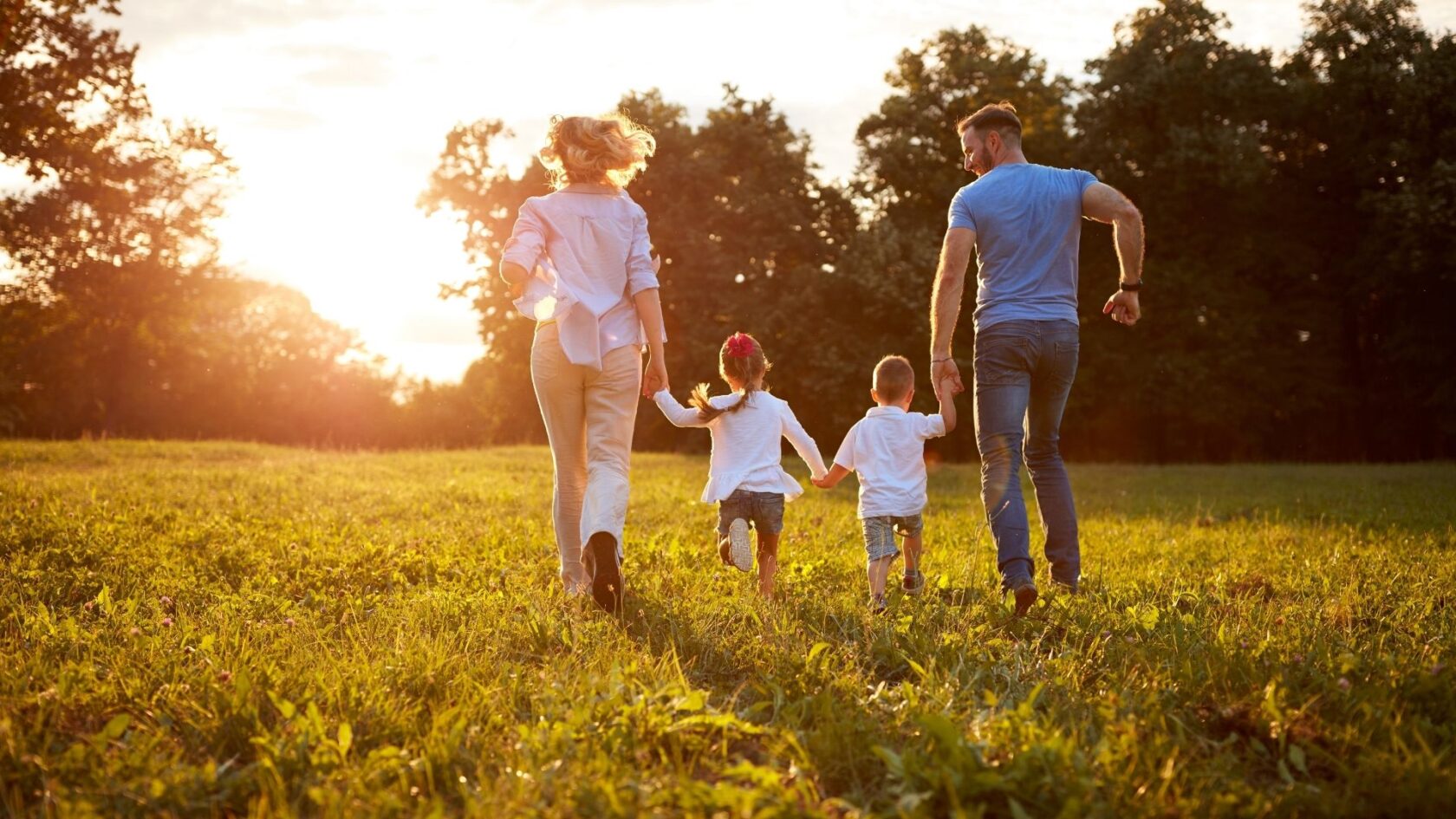 Family with a child using a GPS smartwatch for added safety