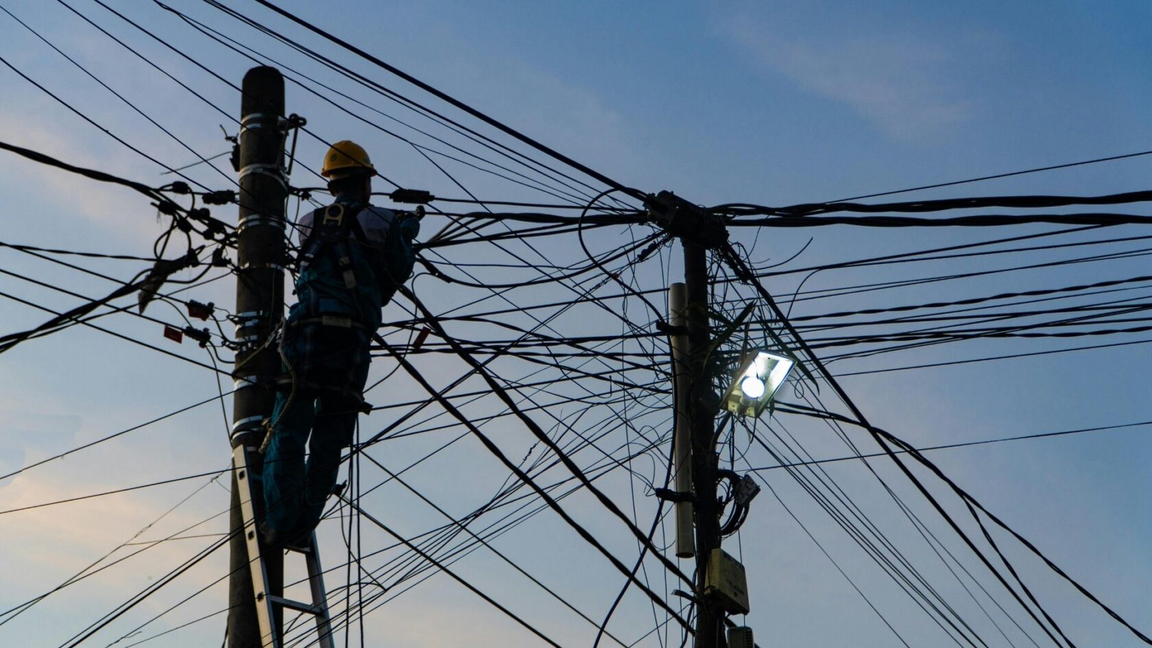 Lone worker using a man down alarm for added workplace safety