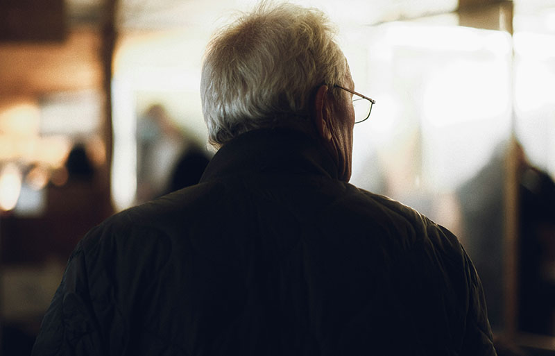 Older person illustrating an article about safety and independence when living with dementia.